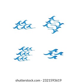 Splash water wave beach logo and symbol vector