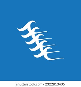 Splash water wave beach logo and symbol vector