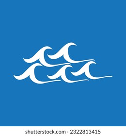 Splash water wave beach logo and symbol vector