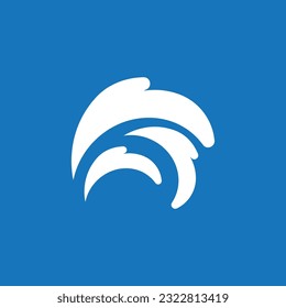 Splash water wave beach logo and symbol vector