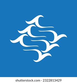 Splash water wave beach logo and symbol vector