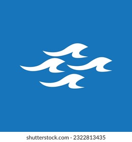 Splash water wave beach logo and symbol vector