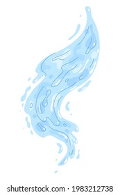 Esplandor de agua, figura de olas. Ilustración vectorial.