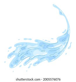 Splash of water, wave figure. Vector illustration.