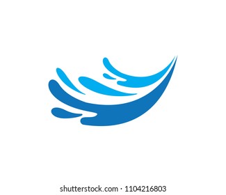 splash Water, Wave symbol and icon Logo Template vector