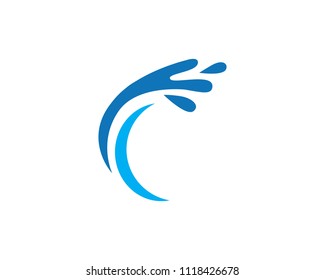 splash Water, Wave symbol and Logo Template vector