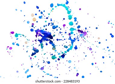 Splash watercolor background .  Design element. Vector illustration,eps 10