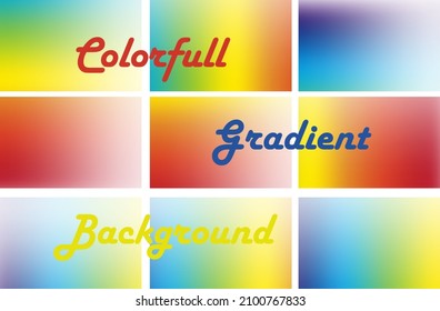 splash watercolor background with smooth gradient color set