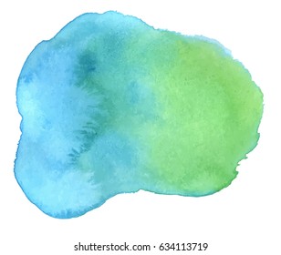 Splash watercolor green blue