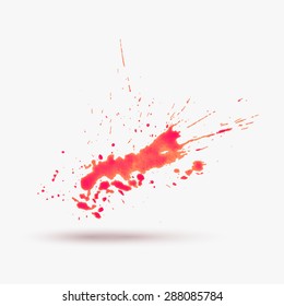 splash of watercolor paints on a white (transparent) background