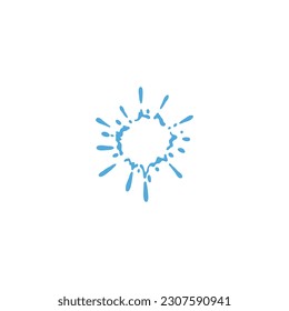 splash, waterdrop geometric symbol simple logo vector