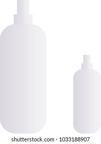 splashed bottle isolate on white background.