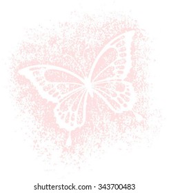 splashed butterfly print for t-shirt