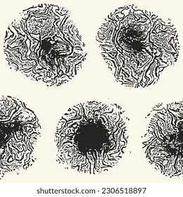 Puntos de tinta esculpidos Patrón texturizado