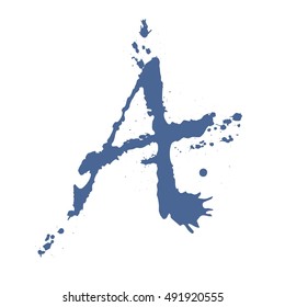Splashed Letter A