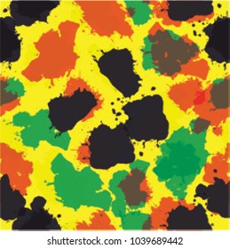 Splashed seamless pattern. Vector design.