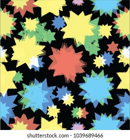 Splashed seamless pattern. Vector design.