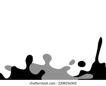 Splashed water splash monochrome color, framed background