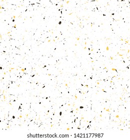 Splashes black and yellow on a white background