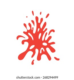 salpicaduras de sangre o vino tinto, ilustración vectorial