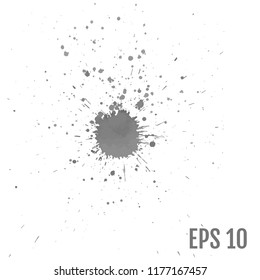 Splashes hand made tracing from sketch Vector Illustration. All elements are not grouped. 