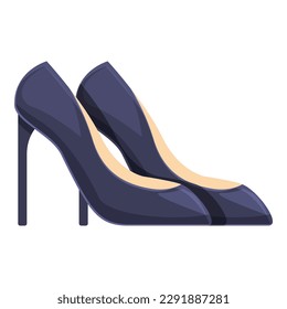 Muestra el vector de dibujos animados de los zapatos de tacón alto. zapato femenino. Baile clásico