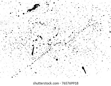 Splashes of ink on isolated white background. Vector texture.