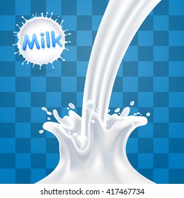 Splashes of milk, Milk splash background transparent background, Vector illustration