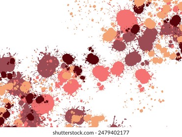 Manchas de pintura, naranja claro, textura de Vector rojo con forma caótica, ilustración colorida abstracta. diseño elegante moderno para Fondos de pantalla.