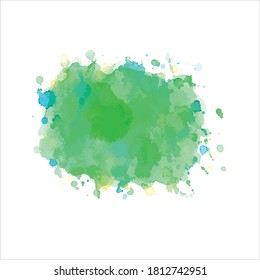 splashes of paint shades watercolor on white background.Vector image