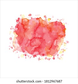 splashes of paint shades watercolor on white background.Vector image