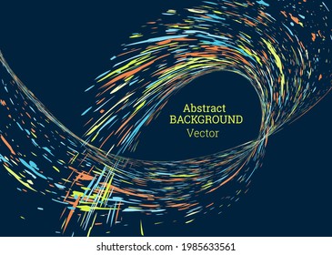 Splashes of paint, specks, debris of different colors and sizes are scattered. Splashes of paint, strokes blown by the wind. Abstract background