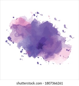 splashes of paint watercolor on white.image Vector Eps10