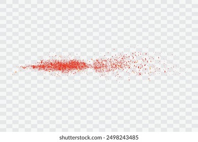 Splashes of red pepper powder.Overlay effect chilli  A