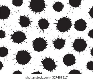 Splashes seamless pattern.Paint splat seamless pattern.Vector template.