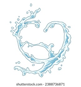 Splashes, splattered drops of water: the dynamic element of fresh, juicy liquid suspended in the air. Various dynamic elements of water fruit juice or blood, ink blots.
