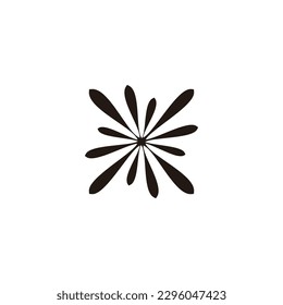Splashes, square geometric symbol simple logo vector