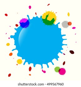 Splashes Vector Background. Blots, Stains Isolated on White Background.