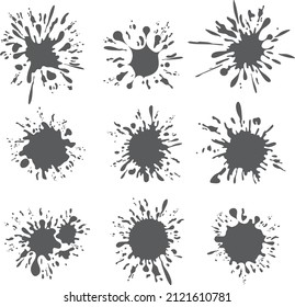 Juego de vectores de salpicaduras. Banners en blanco, plantillas.