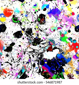 Splashes vector texture. Seamless background