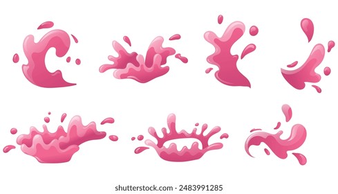 splashes of water vector, strawberry splash