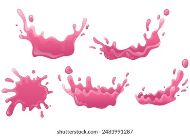 splashes of water vector, strawberry splash