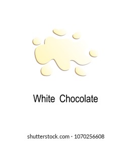 splashes of white chocolate icon. Element of colored splash illustration. Premium quality graphic design icon. Signs and symbols collection icon for websites, web design on white background