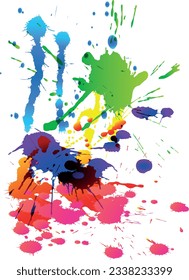 Splashing colorful watercolor colors on paper to create a background texture. Abstract paint color design background.