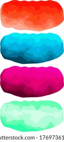 splashing colors background set. Abstract clouds vector. Space for text