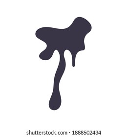 splashing form drip ink blot monochrome icon vector illustration design