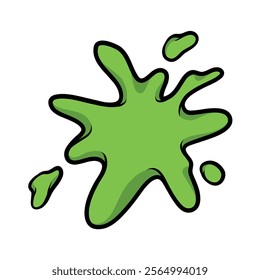 Splashing green slime vector illustration