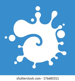 Splashing milk. Vector illustration