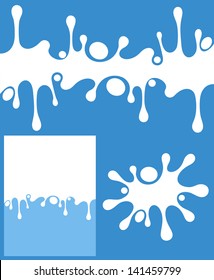 Splashing milk. Vector illustration EPS10
