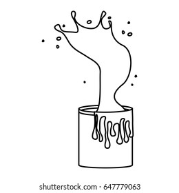Splashing paint pot icon